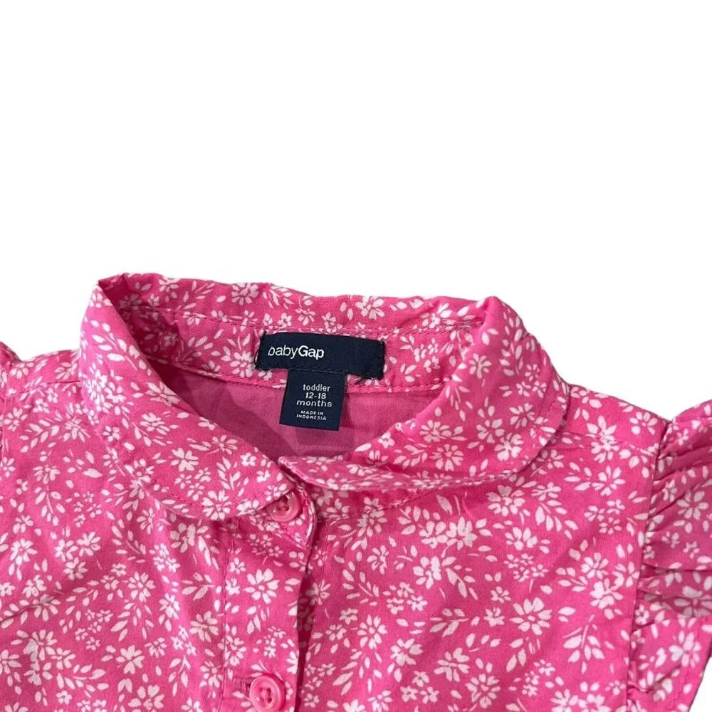 Baby Gap 12-18m Pink Floral Dress & Bloomers Set